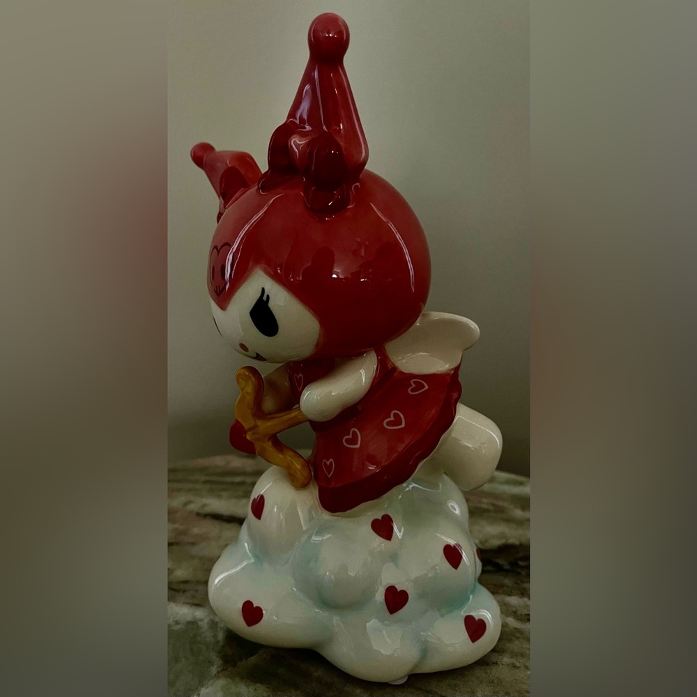 Blue Sky Accents/ Hello Kitty Kuromi Cupid Figurine/Pink & White Ceramic - Picture 10 of 11